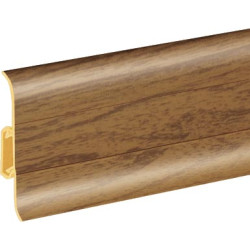 Плинтус ПВХ Premium Cezar Глянец Орех Польский 77