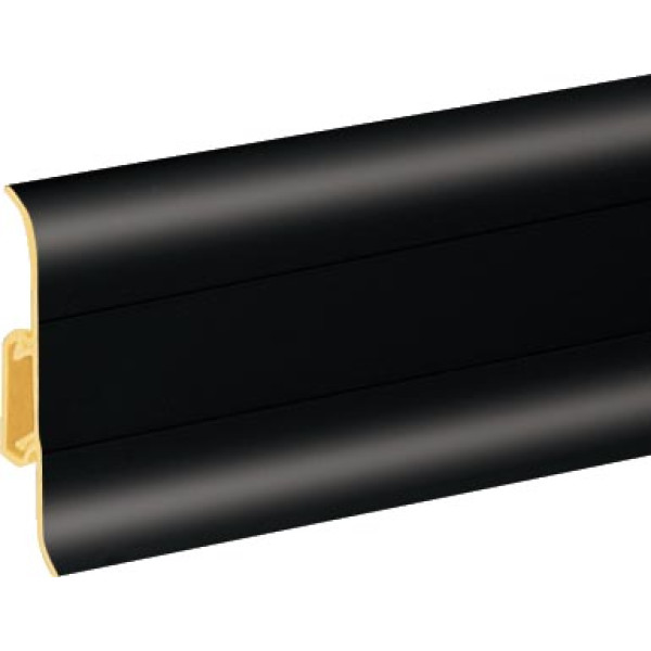Плинтус ПВХ Premium Cezar Глянец Черный 90